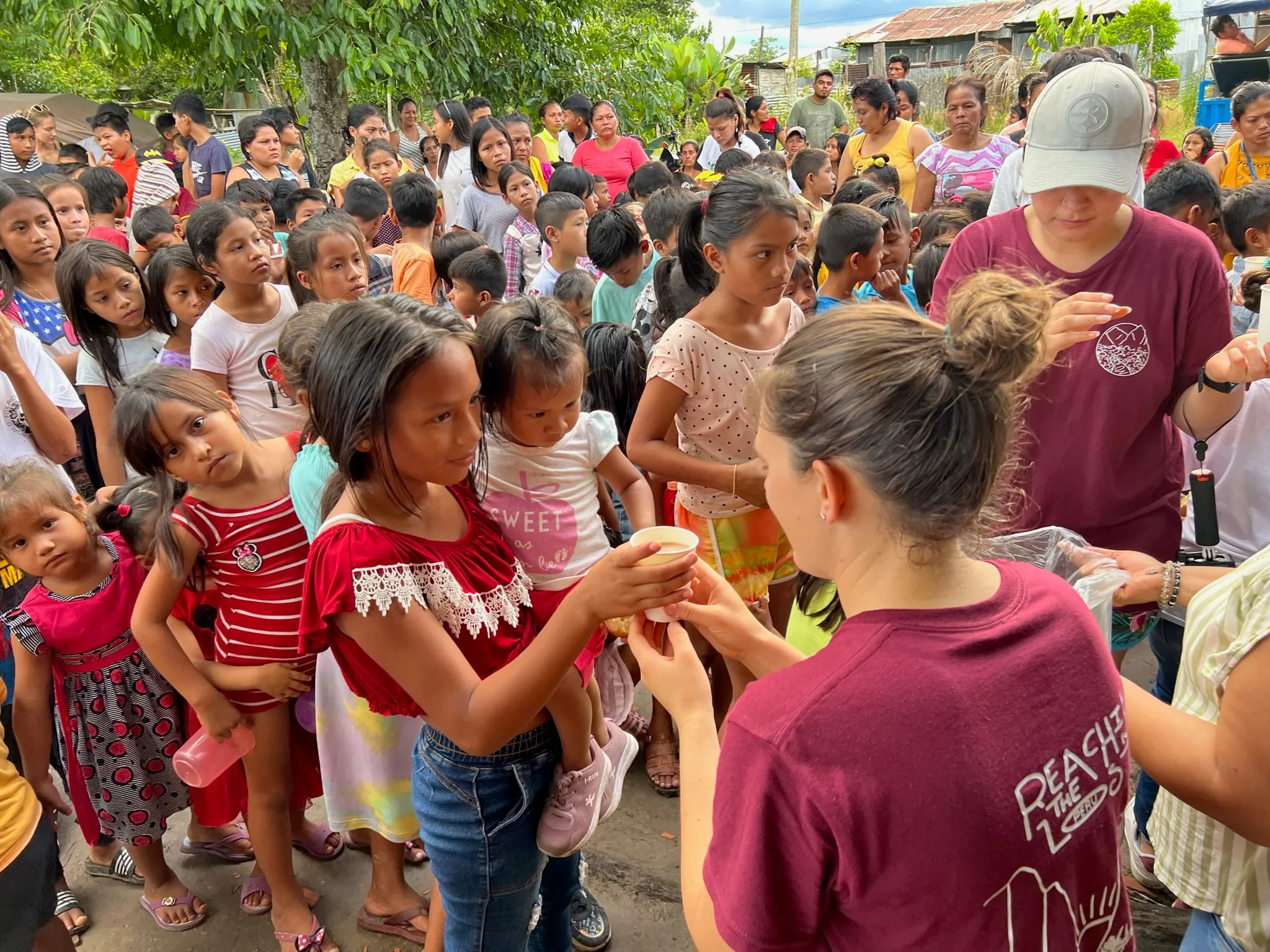 Photo of DTS students ministering to children in the jungle